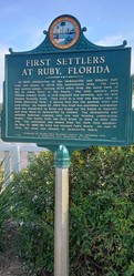 First Settlers at Ruby, Florida Historical Marker