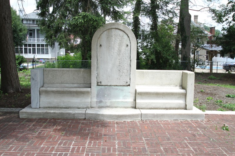 Kanawha Riflement Monument with the plaque removed