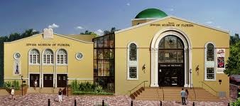 The Jewish Museum of Florida is housed in the first two significant buildings constructed for the Jewish community in Miami Beach. An artist's rendering shows the unimpeded facades of both buildings.