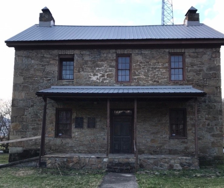 The front view of Samuel Shrewsbury house in Belle West Virginia.