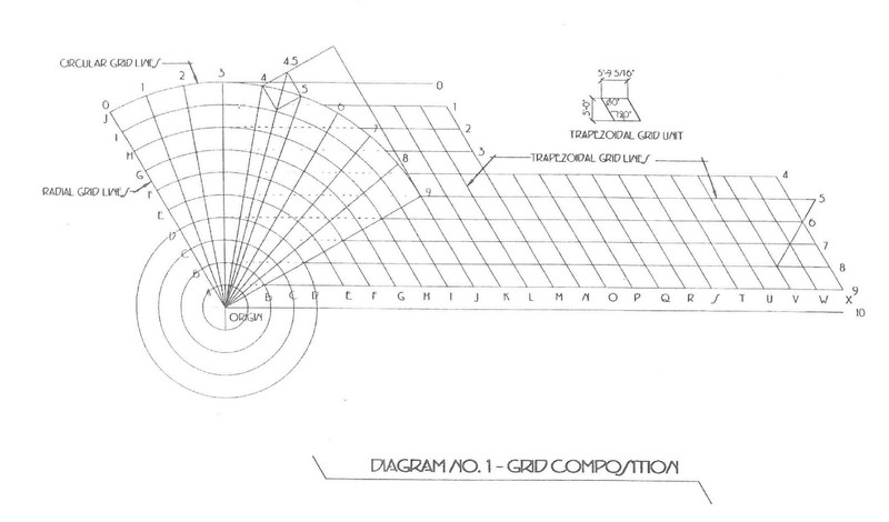 Cooke House Diagram 1 Grid Lines from 1999 booklet