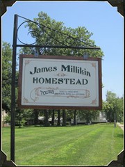 James Millikin Homestead sign that greets you when you enter the property.