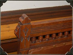 Another example of the finite woodworking details that can be found at the Millikin Homestead.
