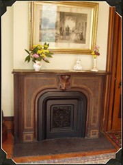 Fireplaces can be found in every room at the Millikin Homestead. This particular fireplace can be found in the master bedroom.