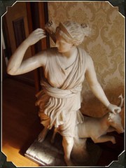 This particular statue showcases the many Italian artistic elements found in the Millikin Homestead.