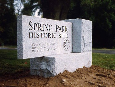 This memorial marker of Gabriel's Rebellion in Spring Park, formerly known as Young's Spring, can be viewed at the entrance of the park, on Lakeside Avenue.