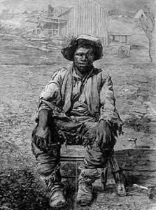 The only known likeness of Gabriel Prosser, depicted at rest in his duties as a slave Blacksmith at Brookfield Plantation.