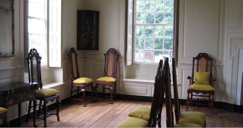 A portion of the interior of the William Trent House.
 