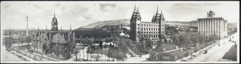 1912 Temple Square (Assembly Hall is located on the left). 