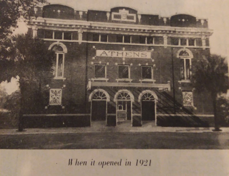 Athens Theatre in 1921 (source: West Volusia Historical Society)