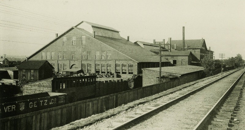 An early picture of the Wehrle site before expanding across the railroad tracks.