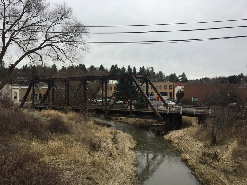 View looking back at the bridge, taken February 2018.