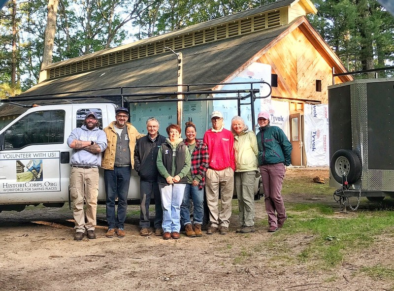 The 2017 HistoriCorps crew poses at Chittenden Nursery