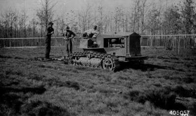"Tree Lifter in Operation at Chittenden Nursery." Photo from The Forest History Society