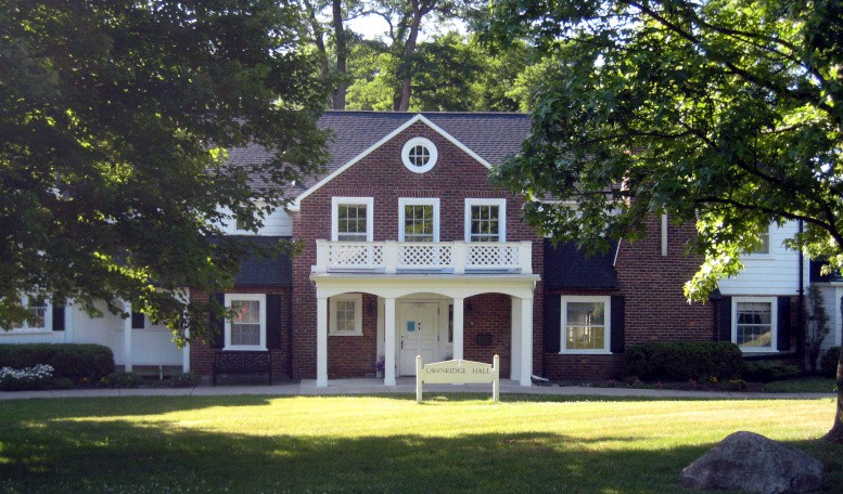 Lawnridge Hall, west elevation, 2020