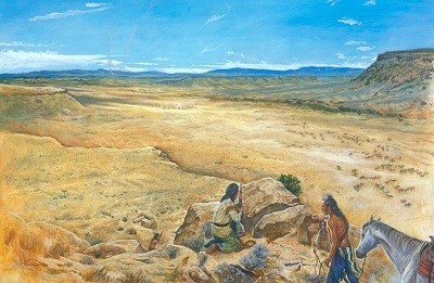 Mural of The Battle of Canyon Creek 