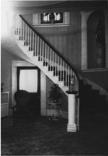 Building, Stairs, Black-and-white, Wood