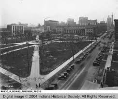 Indianapolis's city park around the time the DePew Memorial Foundation was installed. Courtesy of the Indiana Historical Society 