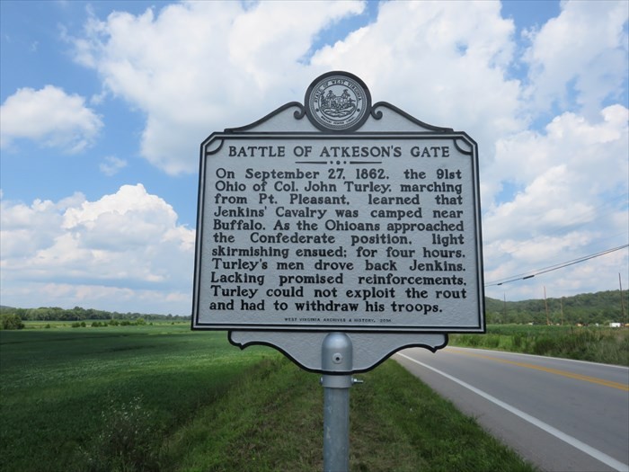 Historical Marker for the Battle of Atkeson's Gate