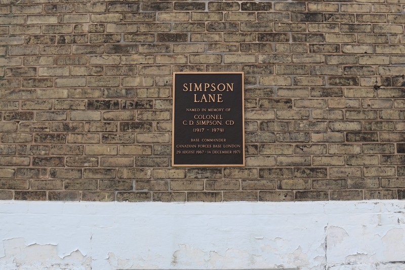 Simpson Lane Plaque