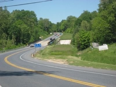 Here, you can see the original Sykesville Bypass Bridge on the right side.