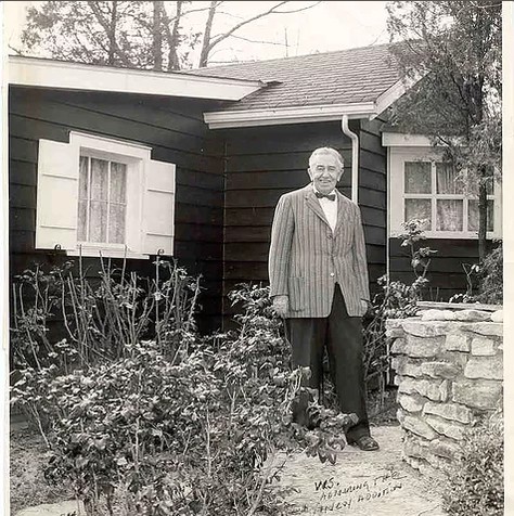 W.S. Berger outside of "Building Two." Credit: Vent Haven Museum