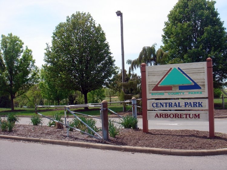 Entrance sign to the park.