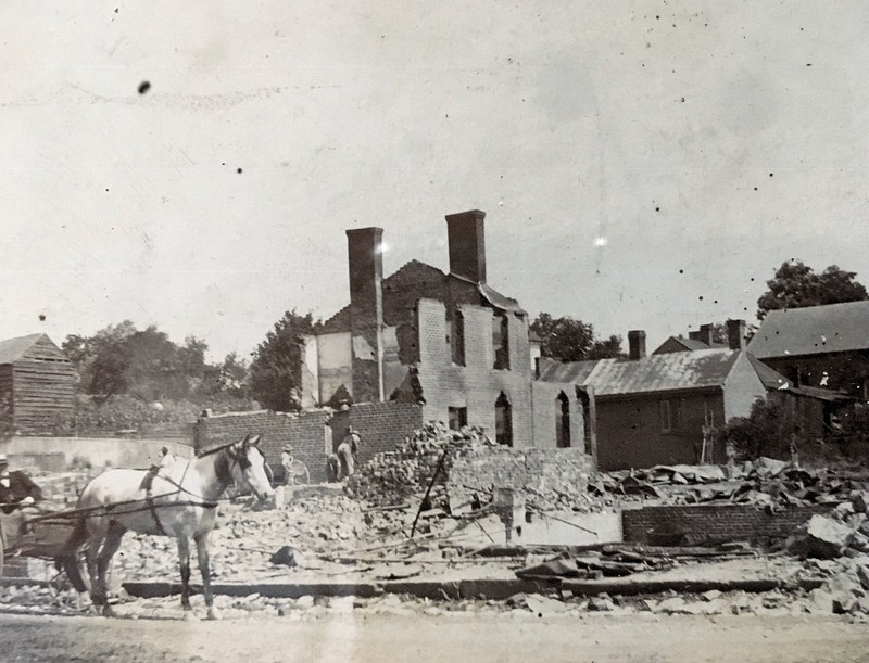 Aftermath of the fire of 1897. Photo courtesy of Judy Deegans.