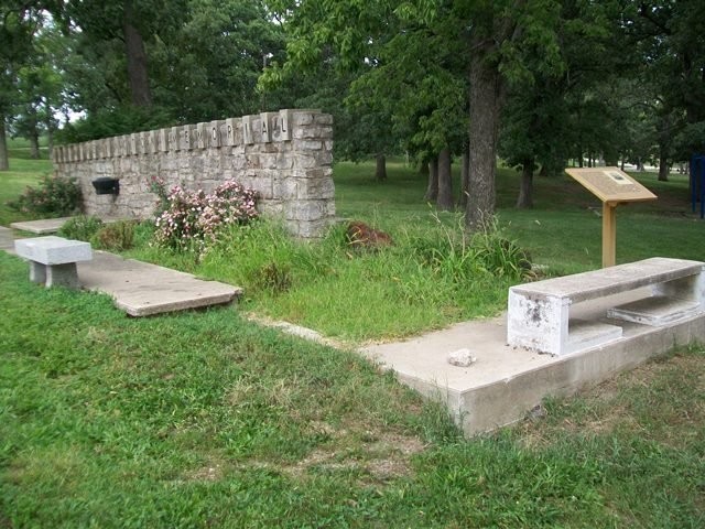 Several historical markers related to the battle have been placed in the area around the Adair Cabin. Photo by William Fischer, Jr. August 31, 2013