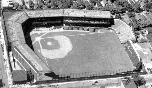 An aerial view of the stadium.