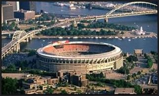 Three River Stadium was home to the Steelers and Pirates from 1970 to 2000. It was built as a replacement for Forbes Field.