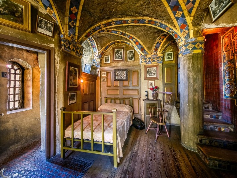 Henry Chapman Mercer's bedroom, where he passed away in 1930.