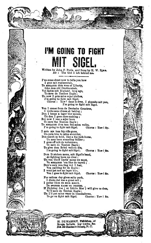 A popular tune of the Civil War meant to influence German-Americans to enlist in the Union Army