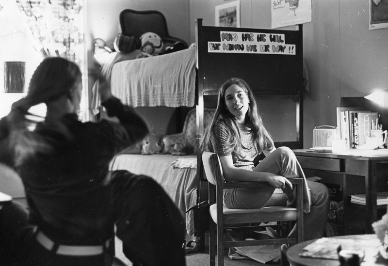 Students in a Choptank dorm room, circa 1970s