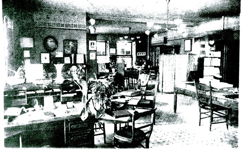 The National American Woman Suffrage Association headquarters operated out of the Trumbull County Courthouse from 1905 - 1909. Susan B. Anthony's desk is pictured.