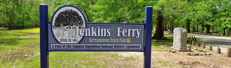 Jenkins' Ferry Battleground State Park is dedicated to the battle at Jenkins Ferry. A historical marker for the battle is located 13 miles from here.