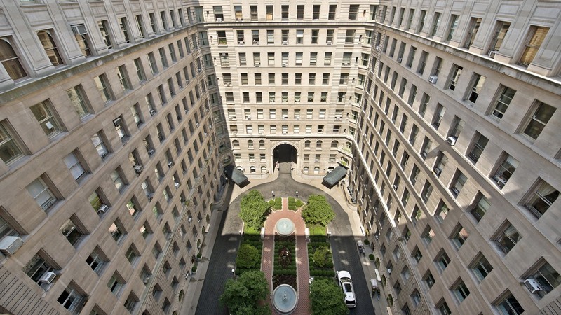 The interior courtyard 