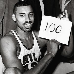 Wilt Chamberlain following his historic 100-point game. 