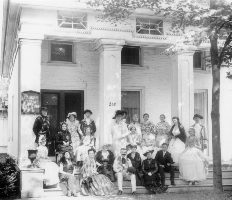 Members of The Ladies' Literary Club in a 1936 Fourth of July Photograph