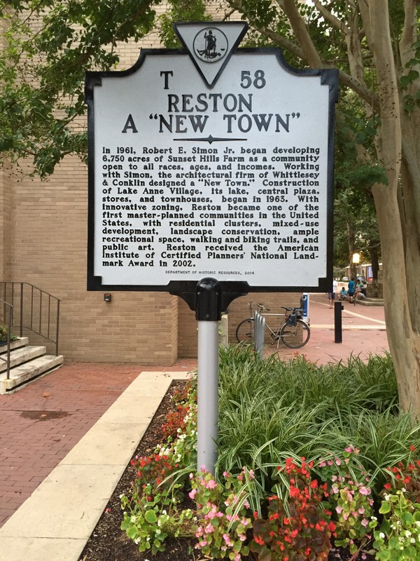 Reston Historical Marker by Richard E. Miller on hmdb.org