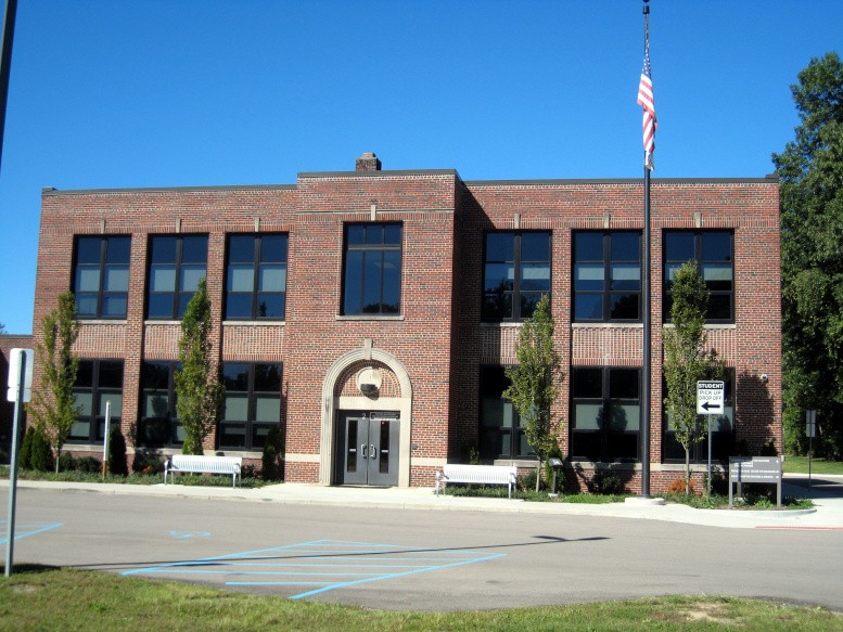 Avon School, east elevation, 2020