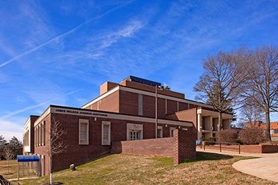 James Weldon Johnson Auditorium was completed in 1972 and is one of the oldest buildings on campus. 