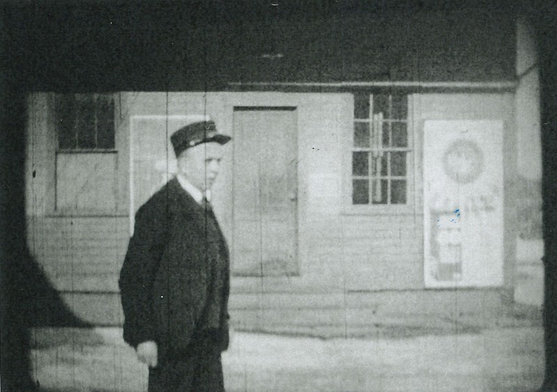 Still image of Forrest Gillingham taken from film by Oscar Polhemus, circa 1930.