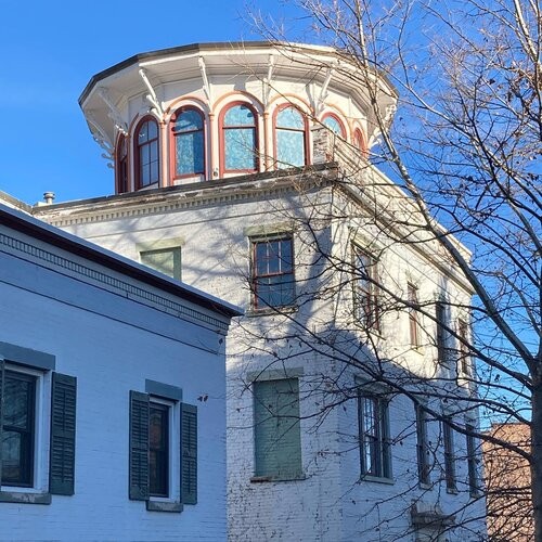 Sky, Building, Window, Blue