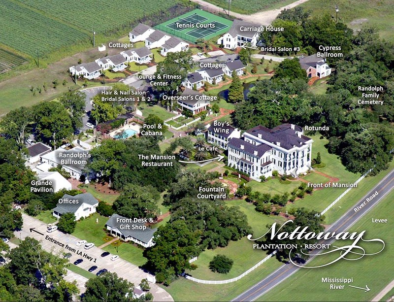 Nottoway property map. Credit: Nottoway Plantation