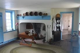 The simple colonial kitchen within the mansion.