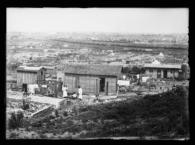 Rebuilding in the aftermath of the riot.