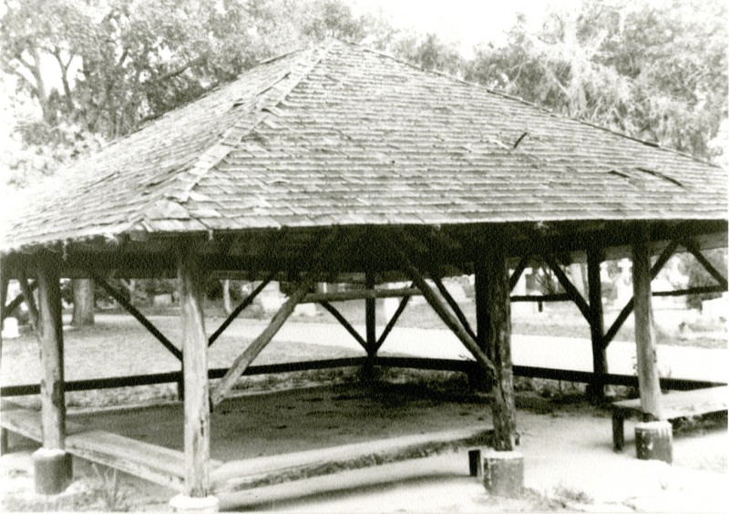 Safford Pavilion at Cycadia Cemetery in Tarpon Springs, Florida, undated. 