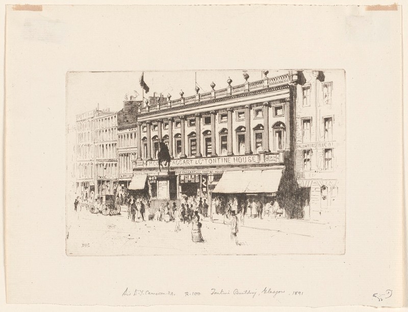 Tontine Building (Glasgow) , Sir David Young Cameron (1865-1945). Prints, Drawings, and Paintings, Boston Public Library