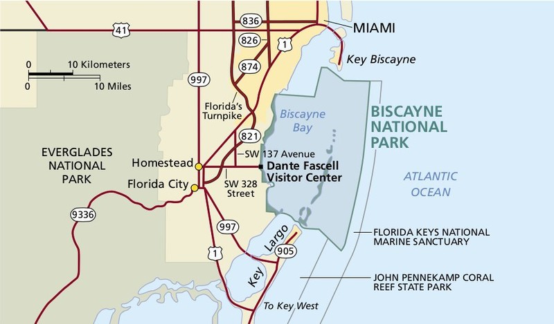 Biscayne National Park map